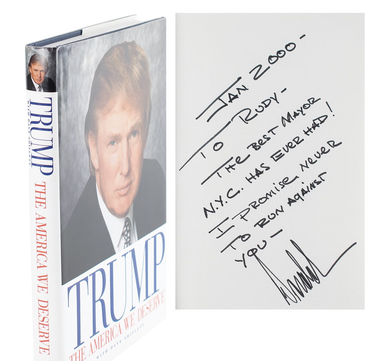 Book Trump Signed For Rudy Giuliani Auctioned For 54K