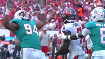 Miami Dolphins Player Takes Bad Flop