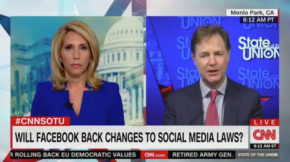 CNN's Dana Bash interviews Facebook's Nick Clegg