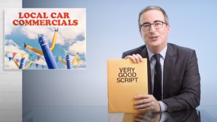 John Oliver gets car dealership to make an ad with his script