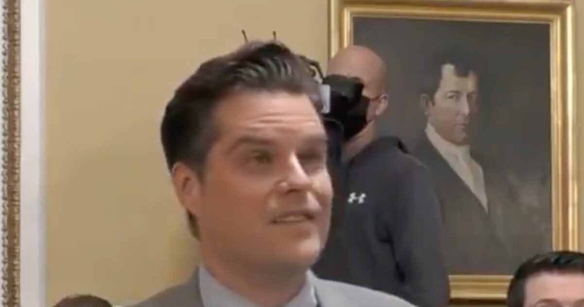 Rep. Matt Gaetz (R-FL) testifying before House Jan. 6 Select Committee