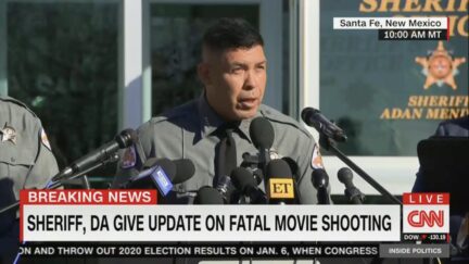 Santa Fe Sheriff Adan Mendoza at press conference re Rust film set shooting