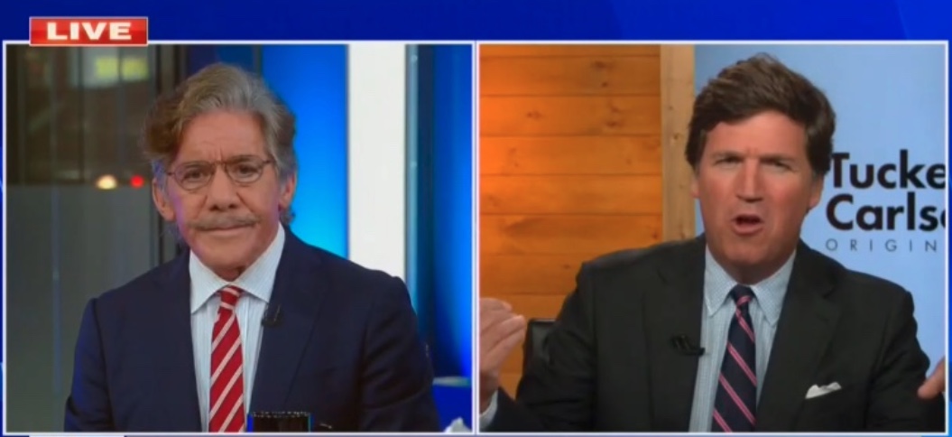 Tucker Carlson and Geraldo Rivera arguing