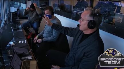 Fan invades Ravens radio booth looking for a drink