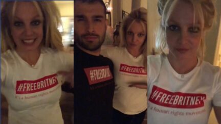 Britney Spears in Free Britney Shirt