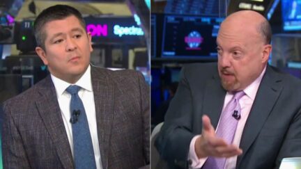 Carl Quintanilla Jim Cramer split image
