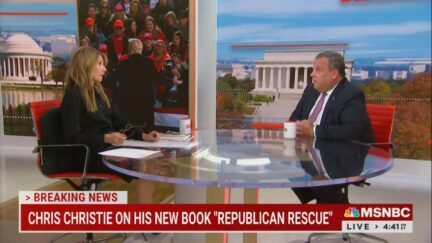 Nicolle Wallace and Chris Christie on MSNBC on Nov. 16