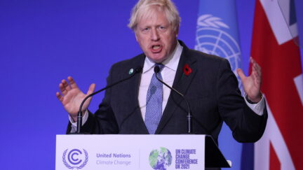 UK PM Boris Johnson at COP26 on Nov. 1