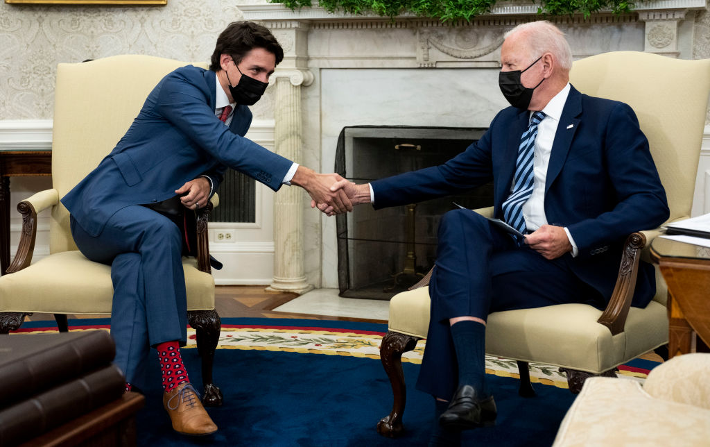 Justin Trudeau meets with Joe Biden at the White House