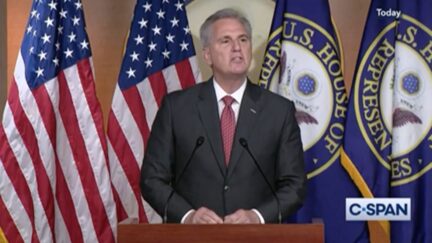 Kevin McCarthy responds to question from Garrett Haake