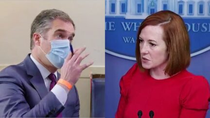 Peter Alexander Jen Psaki split image