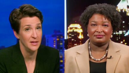 Rachel Maddow Stacey Abrams split image