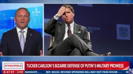 Grant Stinchfield talking about Tucker Carlson