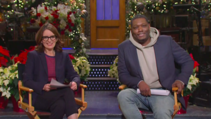Tina Fey and Michael Che