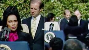 Corertta Scott King Joe Biden split image 1983