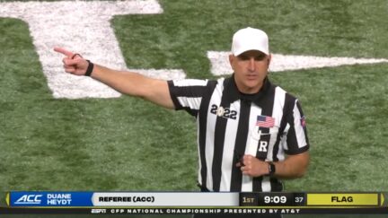 Ref calls disconcerting signals penalty