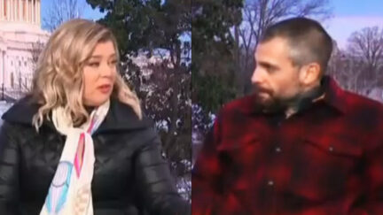 Brianna Keilar Michael Fanone split image at Capitol