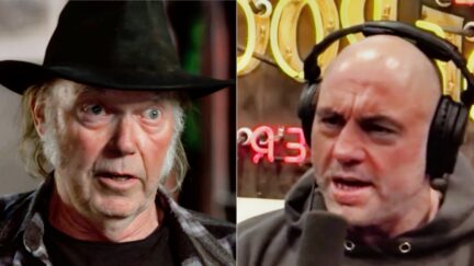 Neil Young Joe Rogan split image