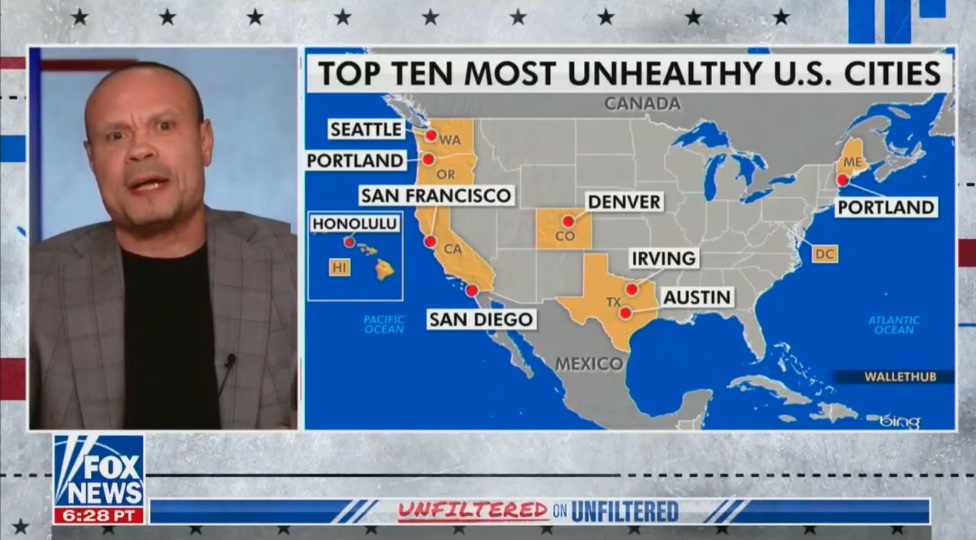 Dan Bongino unhealthy cities