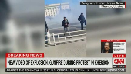 CNN Reports on Horrifying Footage Showing Russian Forces Open Fire on Peaceful Protesters in Kherson
