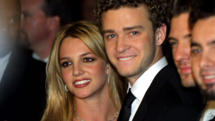 Britney Spears and Justin Timberlake at 2002 Grammy Awards