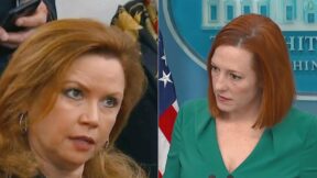 Jen Psaki Kelly O'Donnell split image