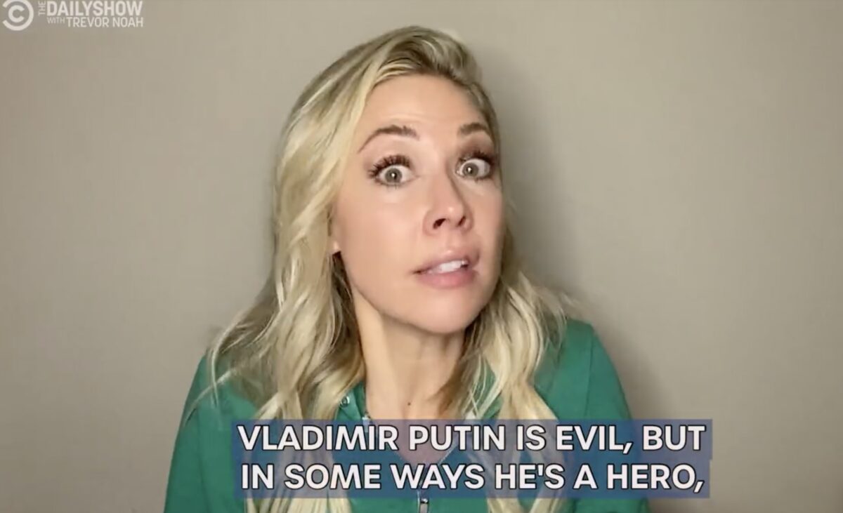 Daily Show Correspondent Spoofs Fox News Coverage of Russian Invasion, Calls Putin a 