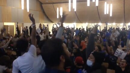 Saint Peters Student Watch Party EXPLODES the Moment They Defeated Kentucky