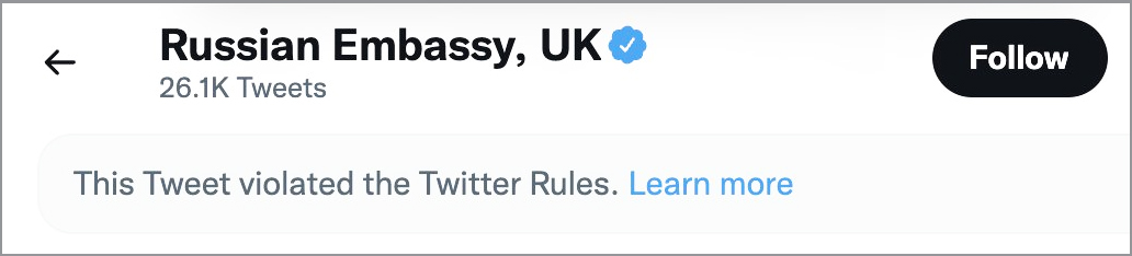 russian embassy tweet deleted