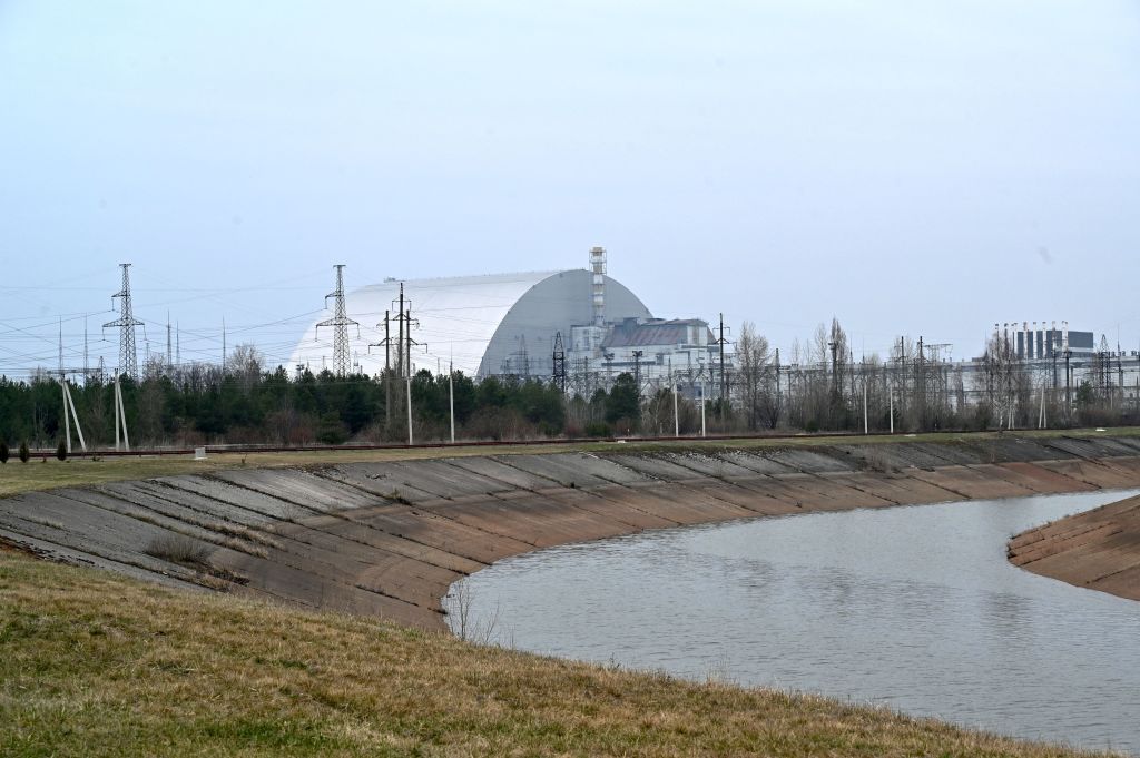 Chernobyl nuclear power plant, pictured in April 2021