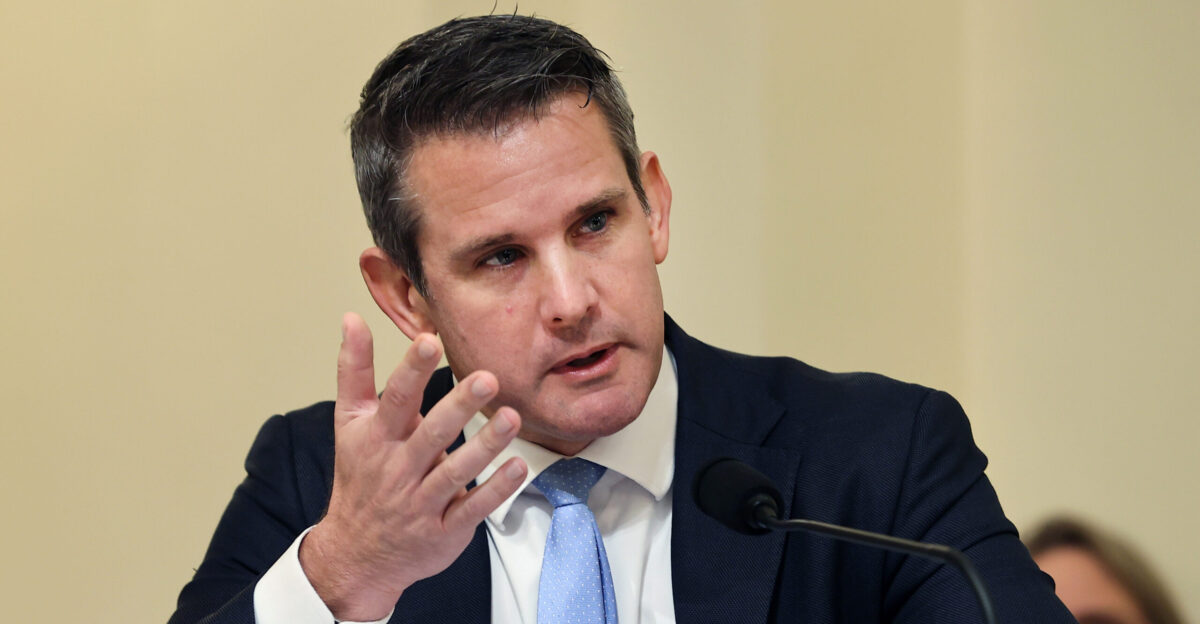 Adam Kinzinger speaking during a Jan. 6 committee hearing