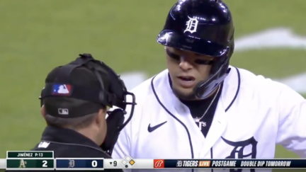 Javier Baez Yelling At Ump After Blown Strike Three Call