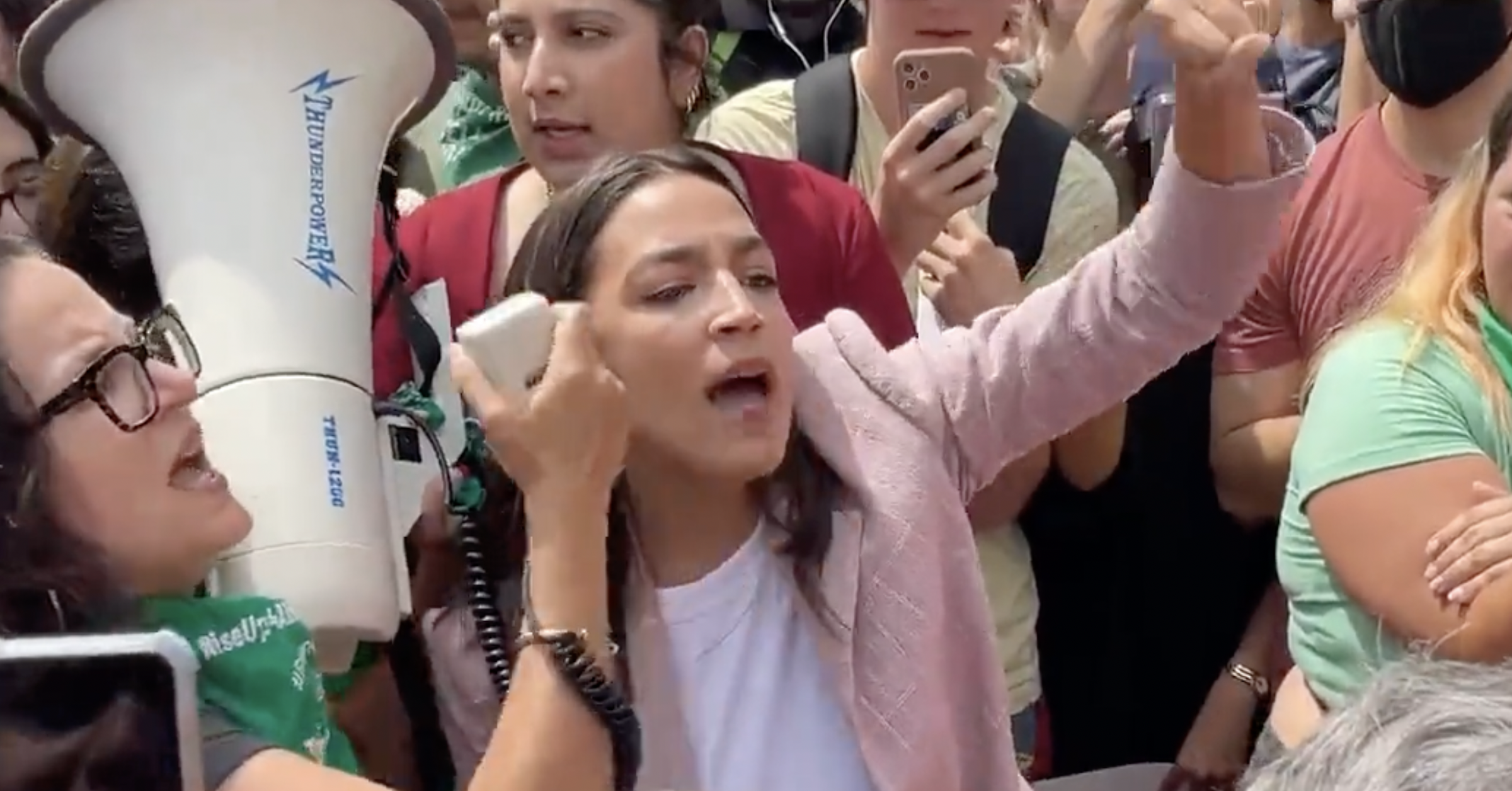 AOC Joins SCOTUS Protests