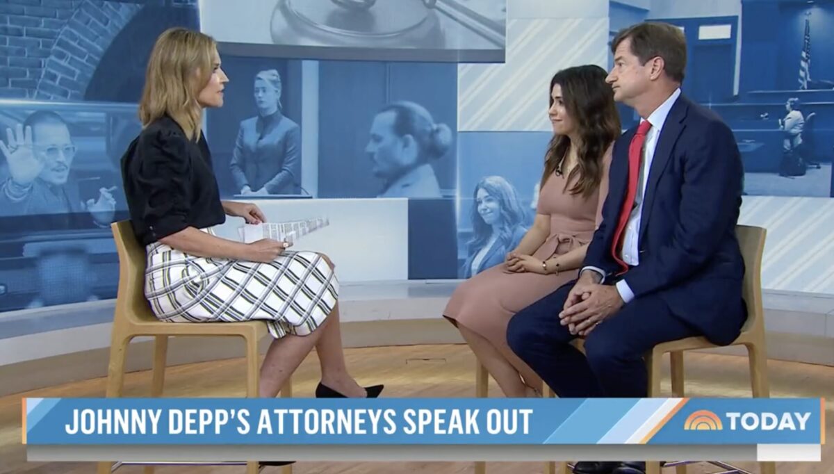 Savannah Guthrie admits in mid-interview with Depp's legal team that her husband did PR 