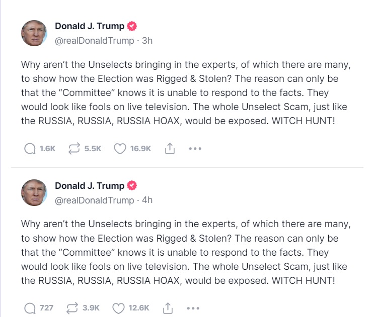 Trump 6-11 truth social