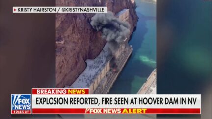 Hoover Dam on fire on July 19