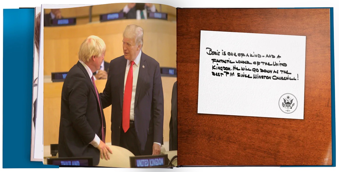 trump book with boris johnson
