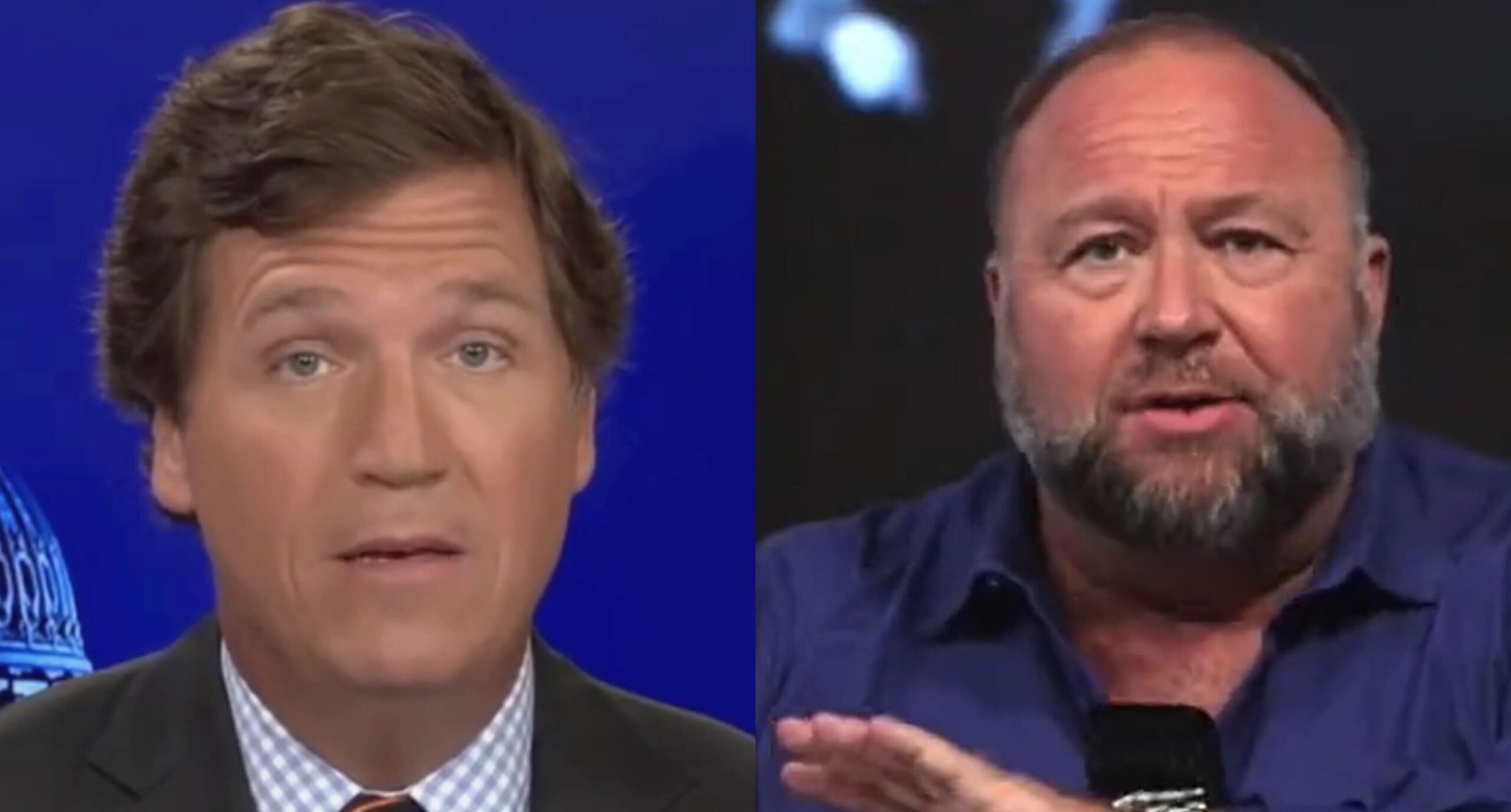 Tucker Carlson and Alex Jones
