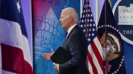 Biden objected when Fox News White House correspondent Peter Doocy asked him do you consider all Donald Trump supporters to be a threat to the country