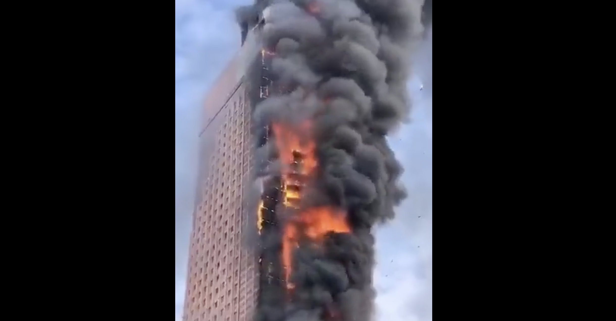 WATCH: Terrifying Fire Consumes 42-Story Skyscraper in China