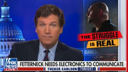 Tucker Carlson lies about John Fetterman