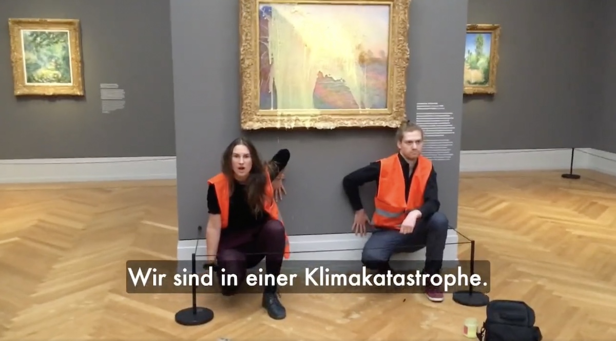 WATCH: Climate Protesters Have ANOTHER Viral Tantrum, This Time With Monet and Mashed Potatoes