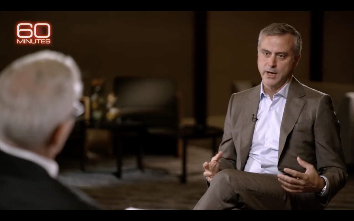 John Poulos talking to Anderson Cooper on 60 Minutes