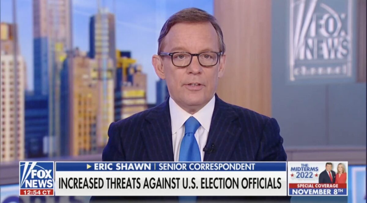 Eric Shawn reporting on election threats