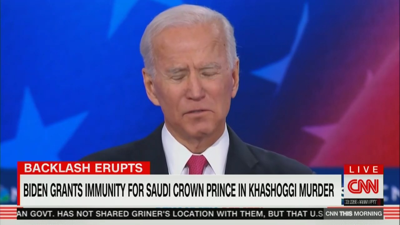 WATCH: CNN Now Says Biden Admin's MBS Immunity Is 'Suggestion' After ...