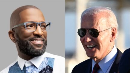 Rickey Smiley Asks President Biden Point-Blank 'What Have You Done to Improve the Lives of African Americans Getty split image