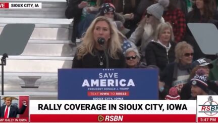 Marjorie Taylor Greene at a Trump rally