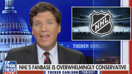 Tucker Carlson Rips NHL Over Pro-Trans Tweet, Says the Left Wants to 'Hijack' Sports to 'Brainwash' Young Men