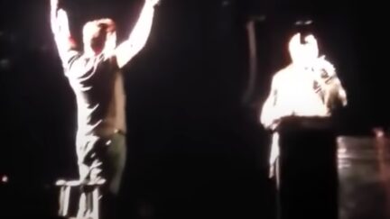 Elon Musk onstage w/ Dave Chappelle