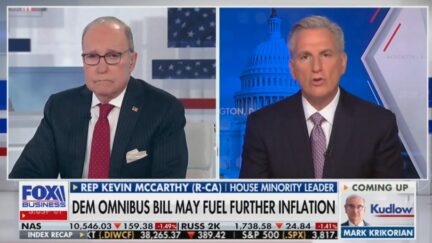 Larry Kudlow talks with Kevin McCarthy